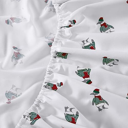 King Çarşaf, Fırçalanmış Flanel Yatak Takımı, Penguin Toss, King