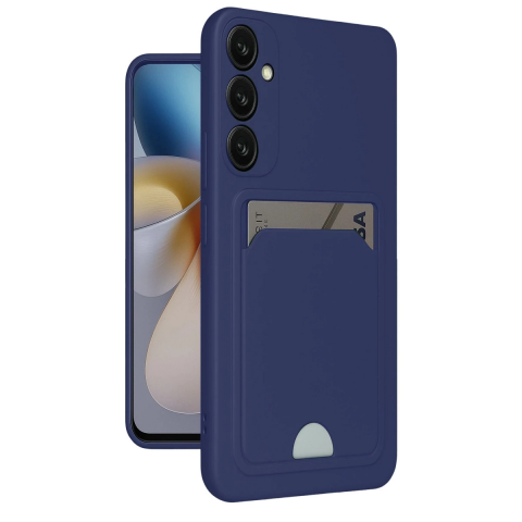 Samsung Galaxy A35 5g Kılıf Kelvin Kartvizitli Silikon - Lacivert