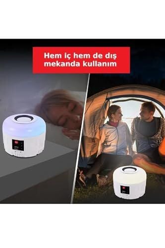 Solar Güneş Enerjili Kamp Çadır Lambası, Bluetooth Hoparlör, RGB LED, Kumandalı Aydınlatma