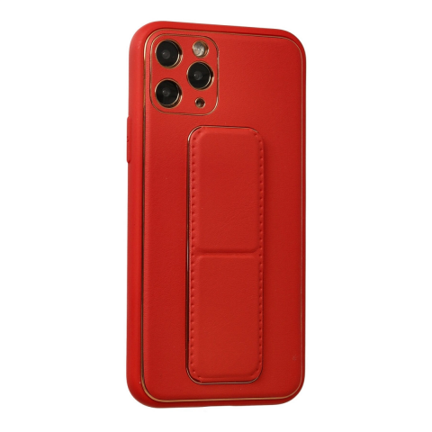 Apple İphone 11 Pro Kılıf Coco Deri Standlı Kapak - Kırmızı