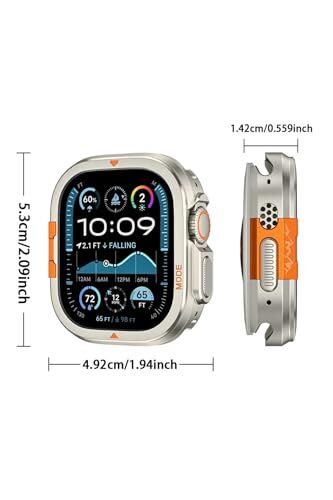 Apple Watch Ultra/Ultra 2/3 49 mm metal kasa ve Curved Glass kırılmaz cam seti