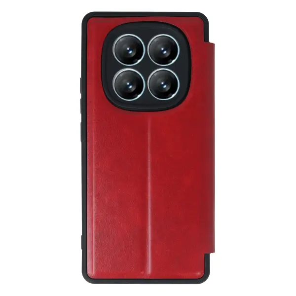 Xiaomi Redmi Note 14 Pro 4G Kılıf Flip Cover - Kırmızı
