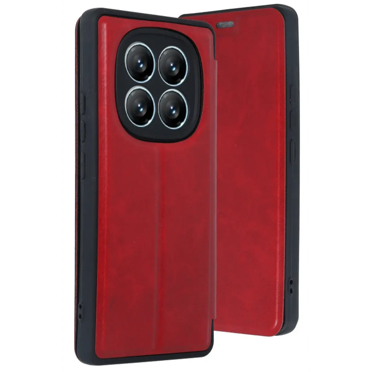 Xiaomi Redmi Note 14 Pro 4G Kılıf Flip Cover - Kırmızı