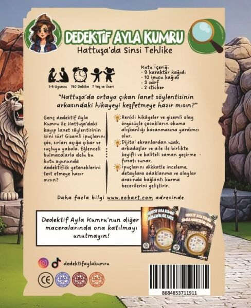 Dedektif Ayla Kumru Hattuşa'da Sinsi Tehlike, Çocuklar için Eğlenceli Dedektiflik Oyunu