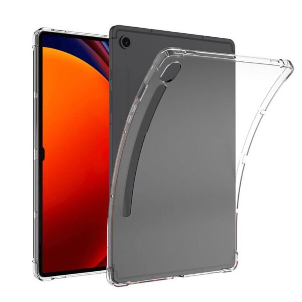 Galaxy Tab S10 FE ile Uyumlu Nitro Anti Shock Silikon Tablet Kılıfı, Renksiz