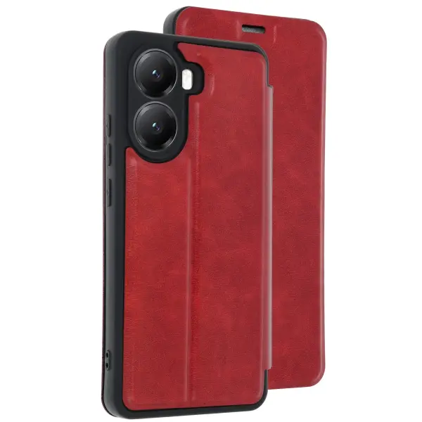 Xiaomi Poco X7 Pro Kılıf Flip Cover - Kırmızı