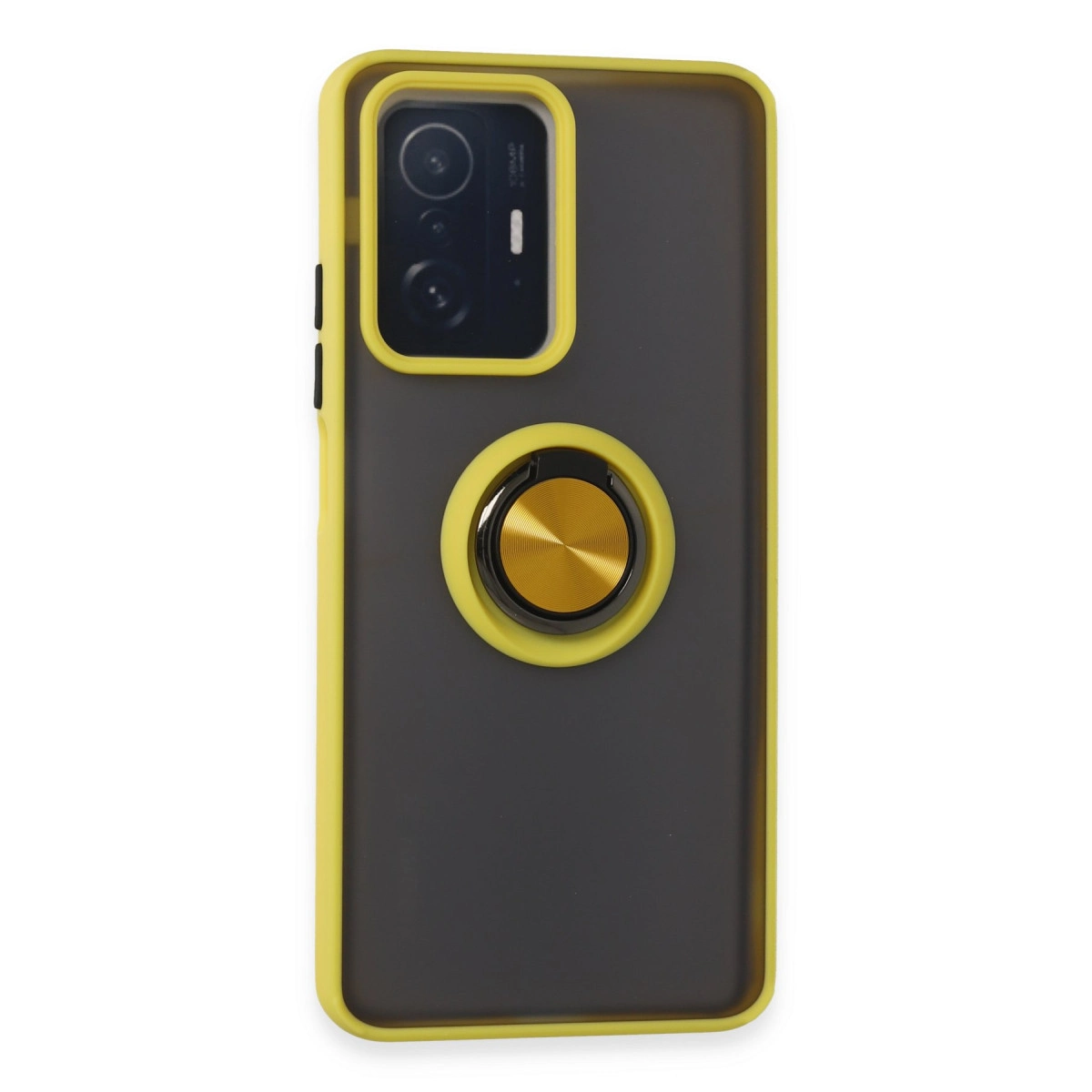 Xiaomi Mi 11t Pro Kılıf Montreal Yüzüklü Silikon Kapak - Sarı