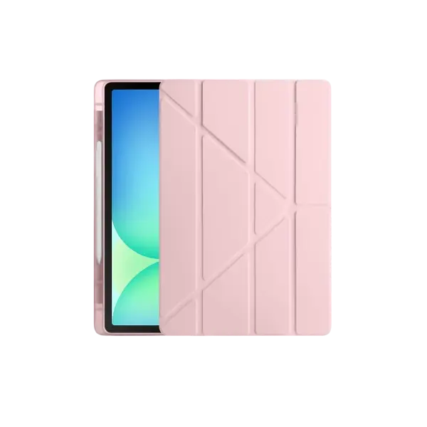 Apple iPad Pro 11 (2024) Kılıf Kalemlikli Hugo Tablet Kılıfı - Rose Gold
