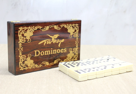 Ahşap Kutulu Domino Oyunu Alk4220