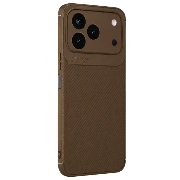Tecno Spark 50 4G Auto Focus Karbon Kapak - Kahverengi