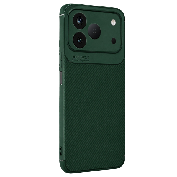 Newface Tecno Spark 50 4g Auto Focus Karbon Kapak - Yeşil