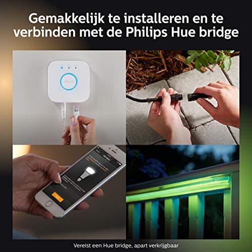 Hue Outdoor Renkli Akıllı LED Şerit, 5 metre, 25.000 Saat Kullanım Ömrü