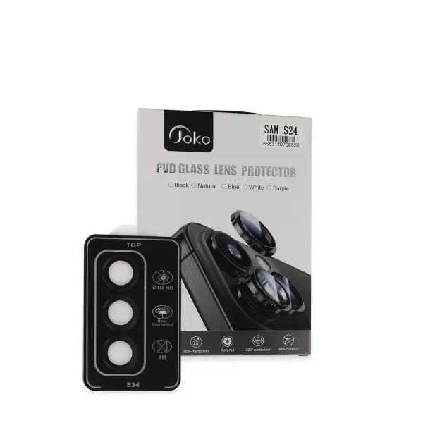 Joko Samsung Galaxy S24 PVD Metal Kamera Lens - Siyah
