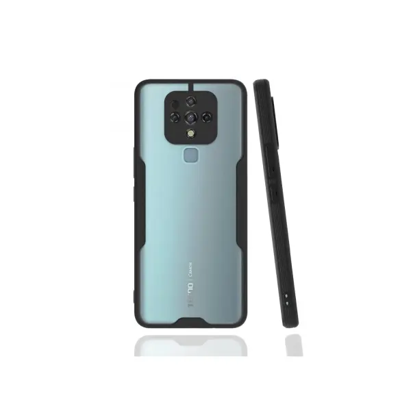 Tecno Camon 16 Kılıf Platin Silikon - Siyah