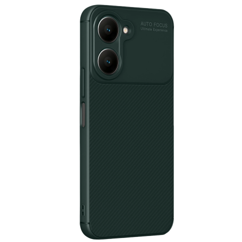 Vivo Y18 Kılıf Auto Focus Karbon Kapak - Koyu Yeşil