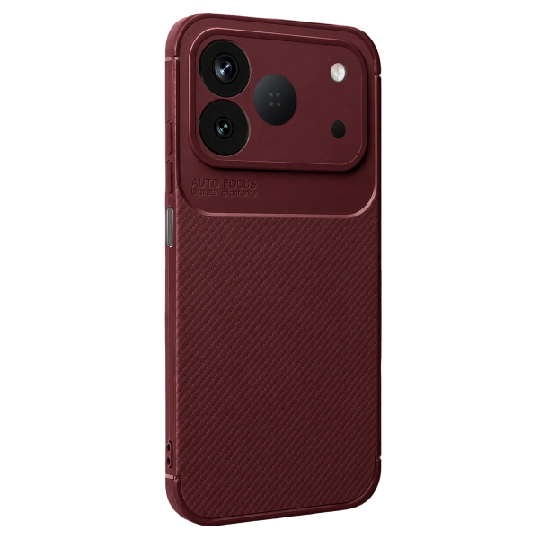 Newface Tecno Spark 50 4g Auto Focus Karbon Kapak - Bordo