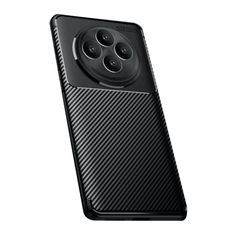 Oppo Reno 11 Fs Kılıf Auto Focus Karbon Kapak - Siyah