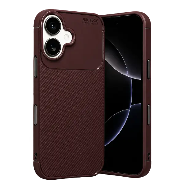 Apple iPhone 17 Auto Focus Karbon Kapak - Bordo