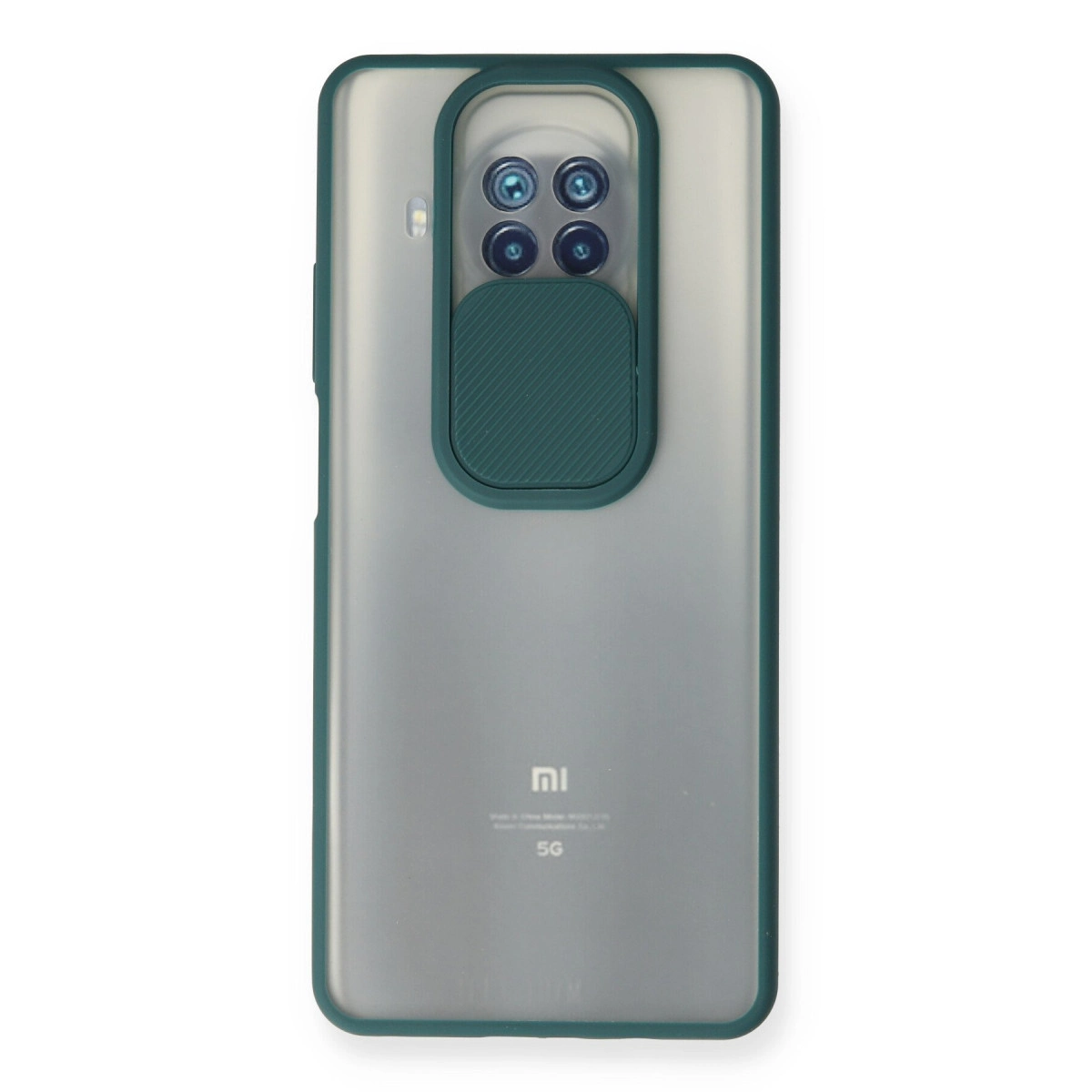 Xiaomi Mi 10t Lite Kılıf Palm Buzlu Kamera Sürgülü Silikon - Yeşil