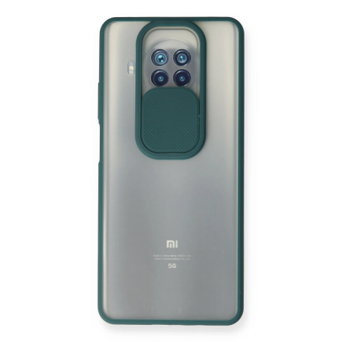 Xiaomi Mi 10t Lite Kılıf Palm Buzlu Kamera Sürgülü Silikon - Yeşil