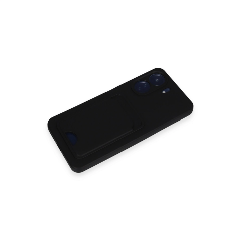 Xiaomi Redmi 13c Kılıf Kelvin Kartvizitli Silikon - Siyah
