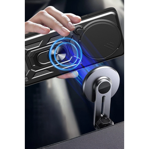 Xiaomi Redmi Note 14 Pro Plus Kılıf Pars Lens Yüzüklü Silikon - Kırmızı
