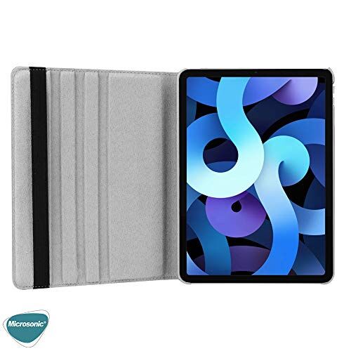 Apple iPad 11. Nesil 2025 A3354-A3355 Uyumlu 360 Döner Standlı Deri Kılıf Siyah