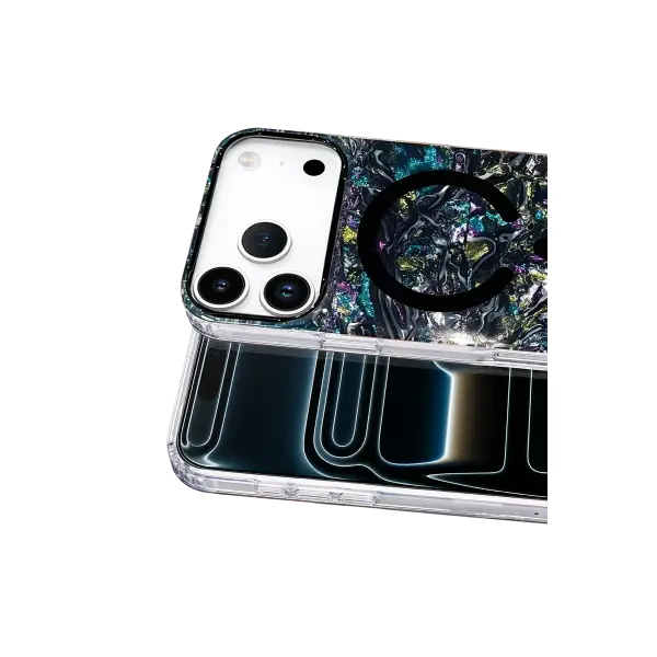 Onegif Apple iPhone 17 Pro/18 Pro Mila Dalgalı Magsafe Kapak - Lacivert