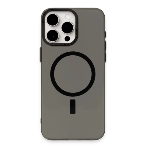 Newface Apple İphone 15 Pro Max Kılıf Anka Pc Magneticsafe Sert Metal Kapak - Siyah