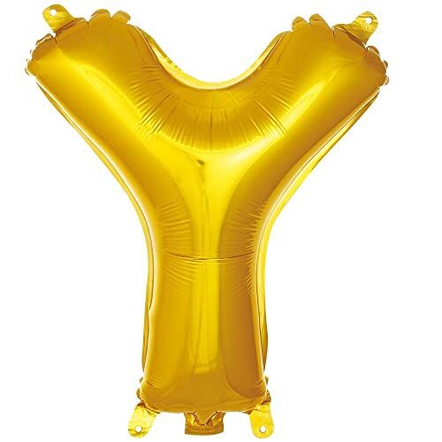 Y Harfi 16 İnç Gold Renk Folyo Balon 36 CM, Altın