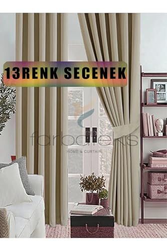 Deve Tüyü Kalın Blackout Güneşlik Karartma Fon Perde Düz Dikim 100 x 270
