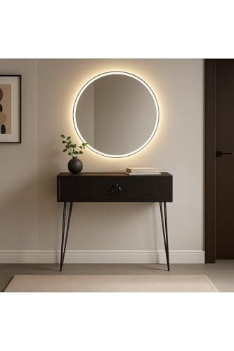 Siyah Metal Ayaklı Modern Dresuar; 80X20X20 Cm, Suntalam, Minimalist Antre ve Salon Konsol Dolabı