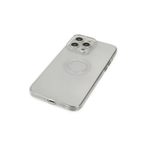 Apple İphone 13 Pro Max Kılıf Santa Lens Silikon - Şeffaf