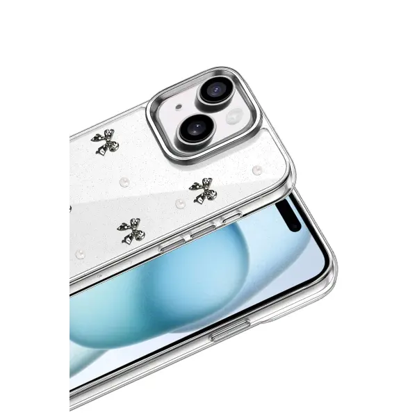 Apple iPhone 15 Fiyonk Desenli Kapak - Desen 8