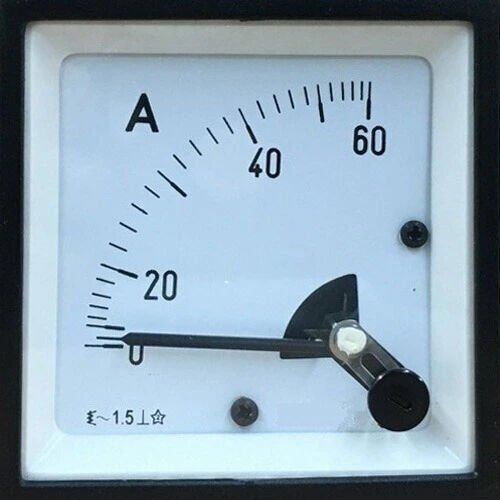 Analog Ampermetre 40 Amper Direkt Bağlantılı 72x72 mm Ecs