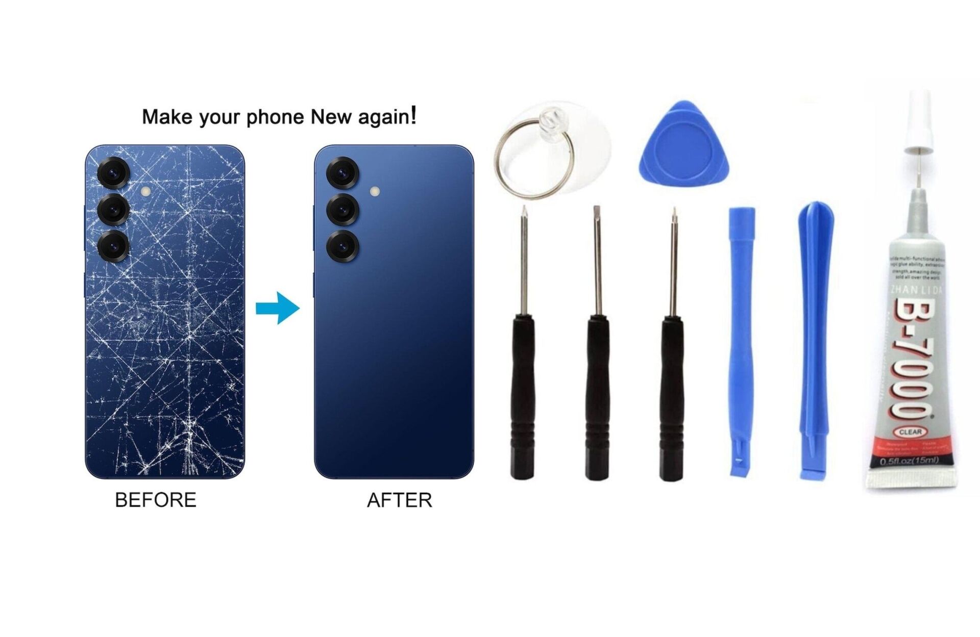 Samsung S25 Uyumlu Batarya Kapağı KAMERA LENSLİ (Y
