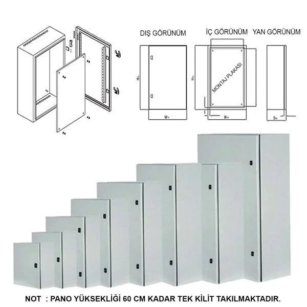 Seba 60*100*40 Taban Saclı Pano Sıva Üstü (1,5 mm) DKP Sac