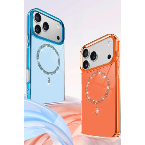 Apple İphone 17 Pro Live Diamond Magsafe Kapak - Mavi