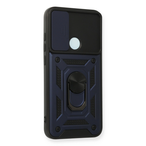 Xiaomi Redmi Note 8 Kılıf Pars Lens Yüzüklü Silikon - Lacivert
