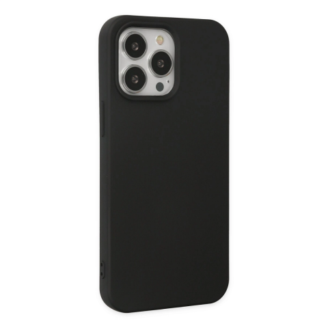 Apple İphone 14 Pro Max Kılıf Nano İçi Kadife Silikon - Siyah