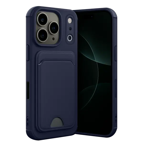 Apple iPhone 17 Pro Max Kelvin Kartvizitli Silikon - Lacivert