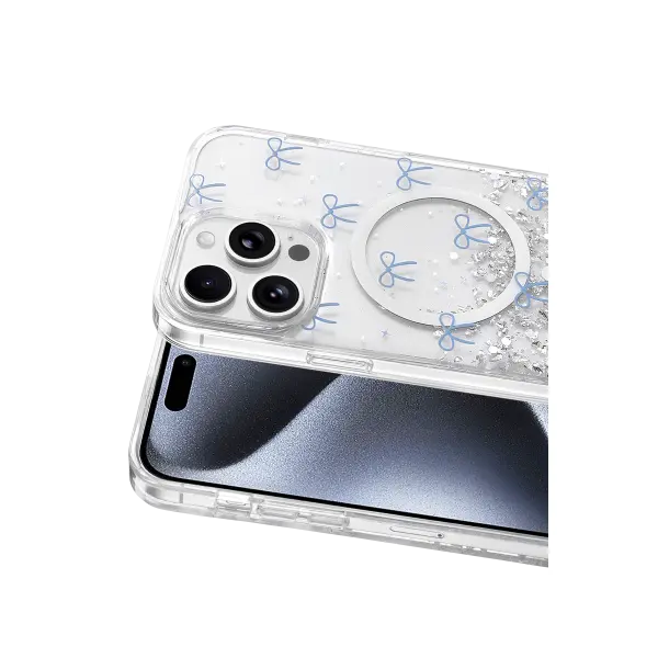 Onegif Apple iPhone 14 Pro Max Misk Simli Magsafe Kapak - Desen 3