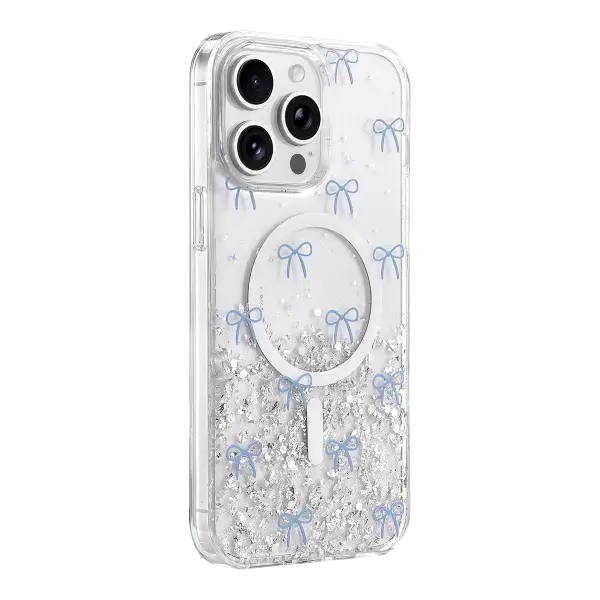 Onegif Apple iPhone 14 Pro Max Misk Simli Magsafe Kapak - Desen 3