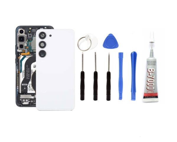 Samsung S23 Uyumlu Batarya Kapağı KAMERA LENSLİ (S