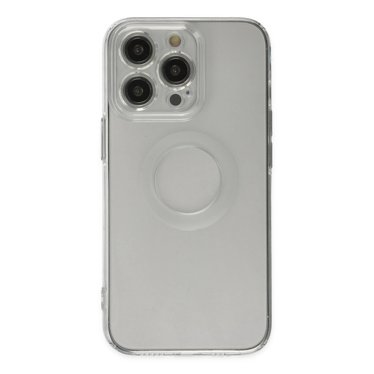 Apple İphone 14 Pro Kılıf Santa Lens Silikon - Şeffaf