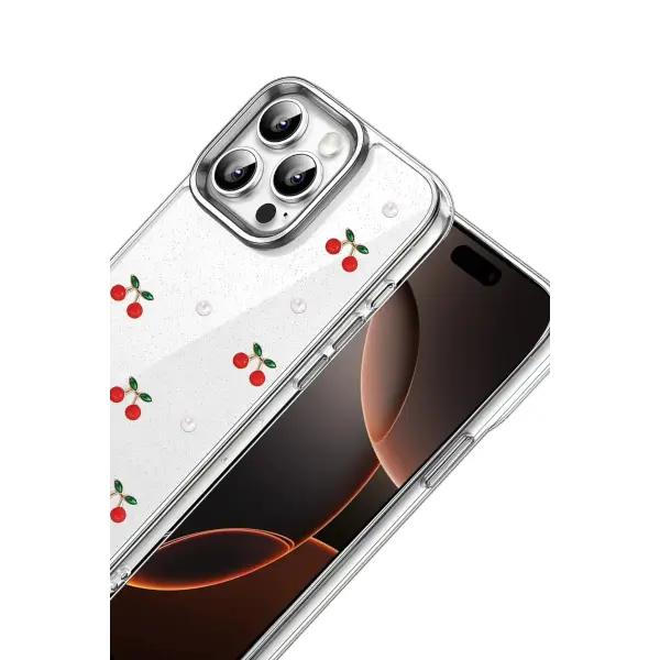 Apple iPhone 15 Pro Fiyonk Desenli Kapak - Desen 9