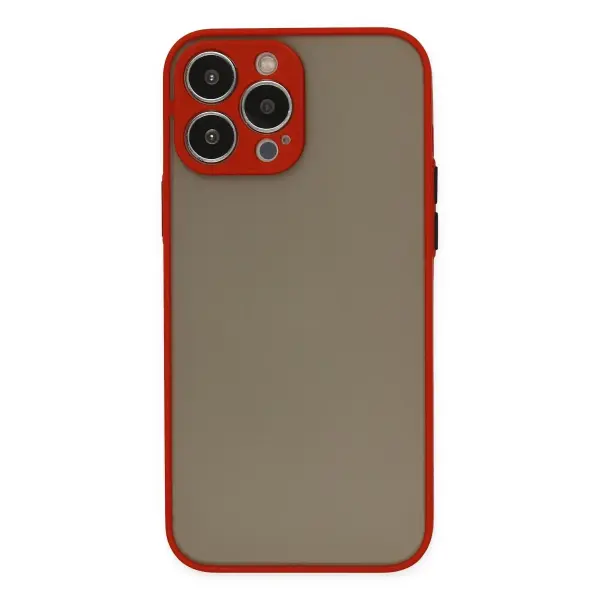Apple iPhone 14 Pro Kılıf Montreal Silikon Kapak - Kırmızı