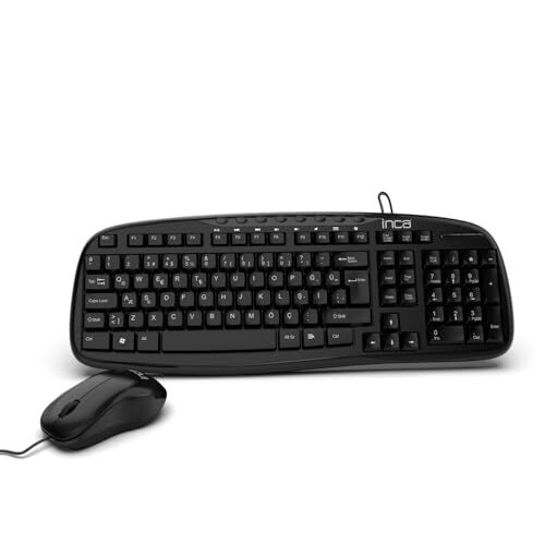 Imk-384T Q/USB Multimedya Klavye ve Mouse Seti, 20 Adet Multimedya Tuşu, 112 Adet Tuş, Ergonomik, Dayanıklı