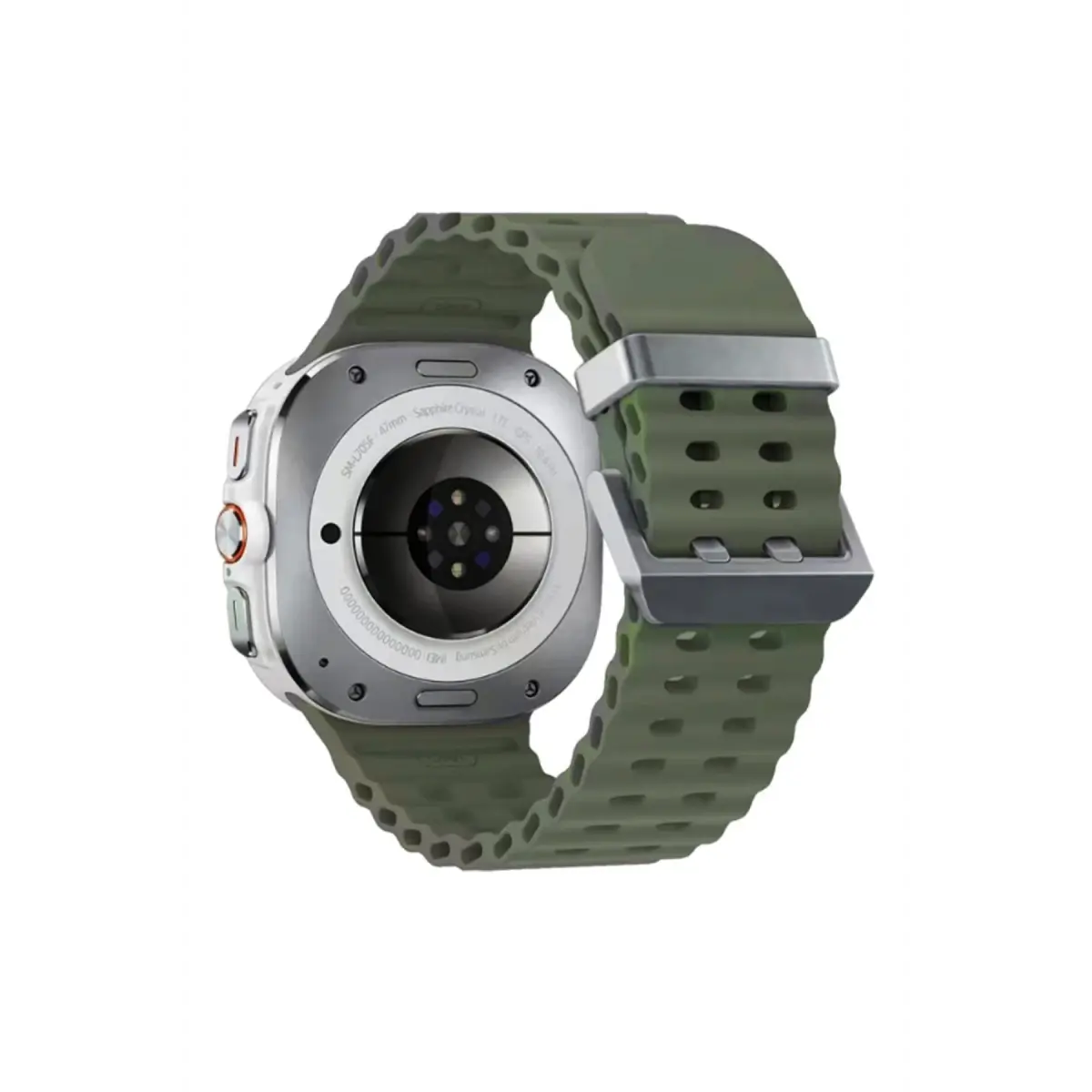 Watch 7 Ultra KR417 Rug Silikon Kordon - Koyu Yeşil