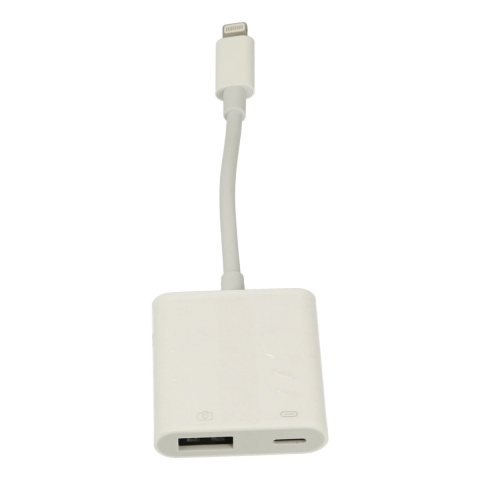 Apr22 Iphone Otg 2in1 - Beyaz